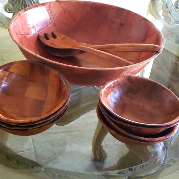 Dining Vintage Weavewood Salad Bowls Set Poshmark